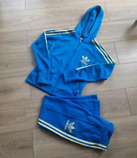 Conjunto de Calças Jaqueta com Capuz Adidas Originals Feminina Azul Tracksuit Logotipo Trefoil Tamanho P, usado comprar usado  Enviando para Brazil