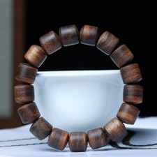 Pulseira de madeira de ágar selvagem HaiNan natural 12 mm madeira de aloe malas meditação contas de oração comprar usado  Enviando para Brazil