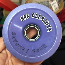 NOVO CONJUNTO DE 4 RODAS LONGBOARD SAN CLEMENTE SURF SKATE CRUISER ROXO GORDO, 74mm comprar usado  Enviando para Brazil