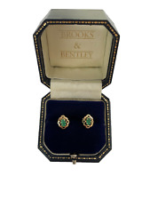 Emerald earrings 9ct for sale  LIVERPOOL