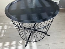 Ikea round black for sale  MANCHESTER