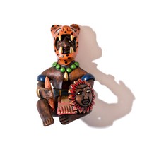 Mexikanische tonfigur jaguar gebraucht kaufen  Berlin