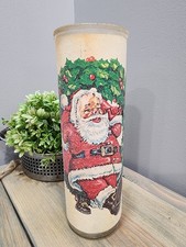 Vela vintage de Natal pilar de vidro açúcar 9 1/4” usada comprar usado  Enviando para Brazil