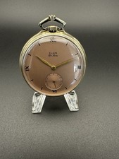 Lindo relógio de bolso Elgin 17j 12s luxo mostrador rosa salmão com manutenção comprar usado  Enviando para Brazil