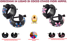 Orecchini legno cocco usato  Ruvo di Puglia