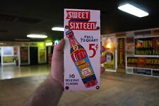 Usado, Placa de metal porcelana DRINK SWEET SIXTEEN SODA POP DEALER COQUE COLA PEPSI GAS comprar usado  Enviando para Brazil