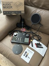 NOVO CONJUNTO DE MIXET DE ÁUDIO PLACA DE SOM AO VIVO MICROFONE PODCAST BM-800 OB G9 comprar usado  Enviando para Brazil