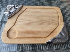 Servierbrett holzplatte metall gebraucht kaufen  Bendorf