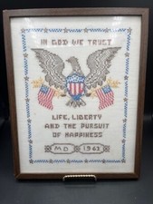 Vtg patriotic framed for sale  Elkton
