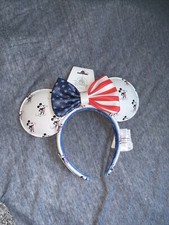Disney Loungefly Mickey Bandeira Americana 4 de Julho Arco Orelhas Brancas Novo com etiquetas comprar usado  Enviando para Brazil
