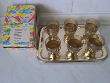 Likörgläser tablett goldfarb gebraucht kaufen  Marienberg, Pobershau