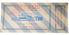 1964 Convenção Nacional Democrata VIP - Ingresso de Delegado Alternativo com Esboço, usado comprar usado  Enviando para Brazil