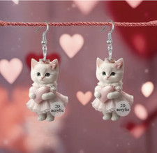 Cat earrings valentine for sale  Sulphur Springs