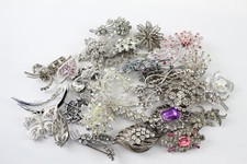 Silver tone brooches for sale  LEEDS