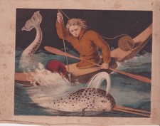 Usado, LITOGRAFIA ANTIGA DE PESCA DE BALEIA CAÇA BALEIA 1865 comprar usado  Enviando para Brazil