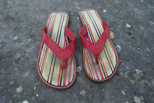 sandales rouge cuir d'occasion  Saint-Ambroix