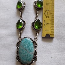 Peridot halskette collier gebraucht kaufen  Berlin