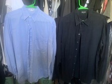 2 camisas sociais masculinas vintage Giorgio Armani azul e preto tamanho médio comprar usado  Enviando para Brazil