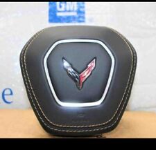 2020-2024 CHEVROLET CORVETTE AIRBAG DE RODA DE MOTORISTA FABRICANTE DE EQUIPAMENTO ORIGINAL preto com costura bronzeada comprar usado  Enviando para Brazil