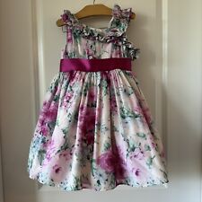 Vestido Janie and Jack Ocasiones Especiales Floral Gasa Algodón Seda Talla 4 segunda mano  Embacar hacia Mexico