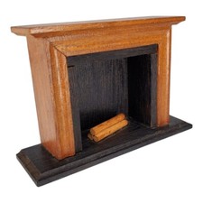Lareira de madeira com troncos em mogno inserção preta casa de bonecas miniatura 1:12 comprar usado Lareira de madeira com troncos em mogno inserção preta casa de bonecas miniatura 1:12 comprar usado  Enviando para Brazil