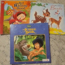 Usado, Children's Books Set Of 3 Kids Books Jungle Book Red Riding Hood Bambi comprar usado  Enviando para Brazil