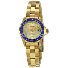 Invicta Pro Diver relógio feminino folheado a ouro 18kt mostrador champanhe 4610 comprar usado  Enviando para Brazil