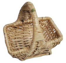 Usado, Mini cesta de vime retangular natural 3,5” alça gota 5,75” comprimento 2,5” altura 1 peça comprar usado  Enviando para Brazil