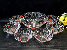Schüsselset glas handbemalt gebraucht kaufen  Deutschland