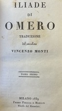 Omero iliade 1839 usato  Italia