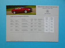 Brochure price list d'occasion  Expédié en Belgium