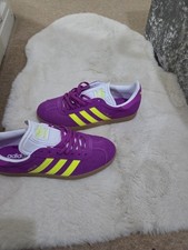 Adidas gazelle purple for sale  LEICESTER