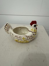 Usado, Plantador de galinhas vintage pintado à mão de cerâmica assinado 5" de comprimento comprar usado Usado, Plantador de galinhas vintage pintado à mão de cerâmica assinado 5" de comprimento comprar usado  Enviando para Brazil