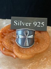 Silver ankh cross for sale  BRIGHTON