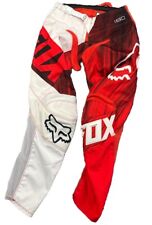 Calça Youth Fox Racing 180 vermelha branca preta logotipo motocross MX tamanho 10/26 comprar usado  Enviando para Brazil