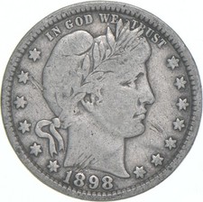 1898 barber quarter for sale  Frederick