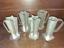 5 MOLDES ANTIGOS PARA FAZER VELAS DE ESTANHO CILINDRO QUADRADO ESTRELA COM CABO SABÃO ARTESANATO comprar usado  Enviando para Brazil