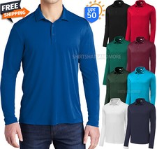 Polo masculino manga longa UPF 50 proteção solar absorção de umidade XS-4XL NOVO! comprar usado  Enviando para Brazil