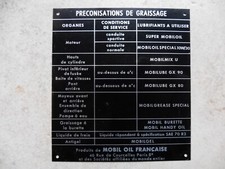 Plaque preconisations graissag d'occasion  Saint-André-les-Vergers