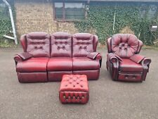 saxon leather sofas for sale  HENLOW