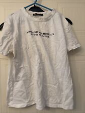 Zara white slogan for sale  HUDDERSFIELD