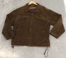 Jaqueta masculina reversível vintage anos 90 L marrom clássica veludo lona dupla face, usado comprar usado  Enviando para Brazil