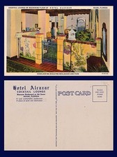 CARTÃO POSTAL FLORIDA MIAMI COCKTAIL LOUNGE MEZANINO PISO DO HOTEL ALCAZAR LINHO. comprar usado  Enviando para Brazil