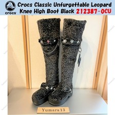 Bota Crocs Classic Unfurgettable Leopard Joelho Alto Preta 212387-0CU Tamanho Unissex comprar usado  Enviando para Brazil