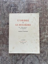 Charles maurras ordre d'occasion Charles maurras ordre d'occasion  Dinard
