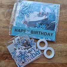 Banner de festa de aniversário temático congelado personagens flocos de neve princesa inverno frio comprar usado  Enviando para Brazil