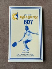 Programação de bolso de tênis CHRIS EVERT 1977 Phoenix Racquets WTT World Team comprar usado  Enviando para Brazil