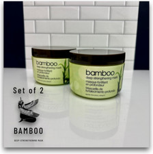 Lote de 2 máscaras de fortalecimento profundo de cabelo de bambu tamanho 8 oz condicionador comprar usado  Enviando para Brazil