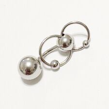 Barra de aço cirúrgico DOUBLE DECKER 14g VCH com BOLAS DE 8 e 10mm, todos os comprimentos. comprar usado  Enviando para Brazil