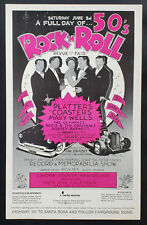 Pôster Rock & Roll Revue 1979 Platters Coasters Mary Wells Santa Rosa, usado comprar usado  Enviando para Brazil